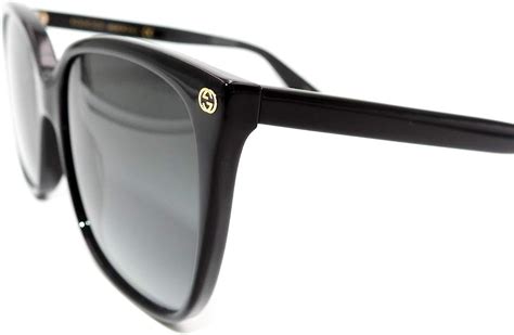 Amazon.com: Gucci GG0022S 001 57M Black/Grey .